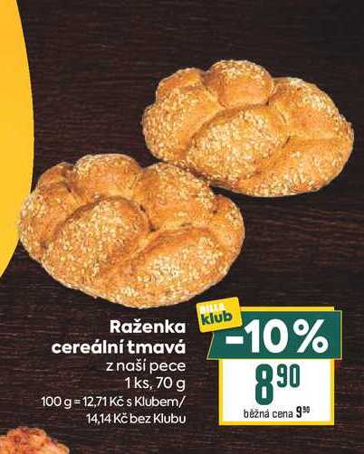 Raženka cereální tmavá z naší pece 1ks, 70 g