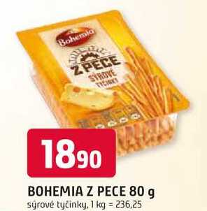 BOHEMIA Z PECE 80 g sýrové tyčinky