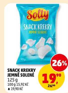 SNACK KREKRY JEMNĚ SOLENÉ, 125 g