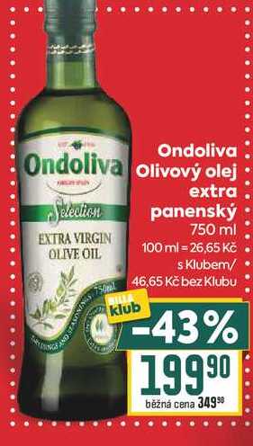 Ondoliva olivový olej Selecion extra panenský 750 ml 
