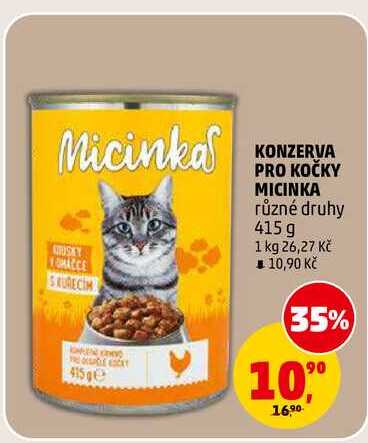 KONZERVA PRO KOČKY MICINKA, 415 g