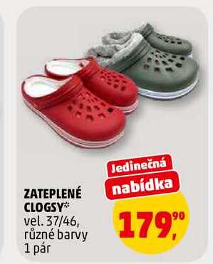 ZATEPLENÉ CLOGSY, 1 pár