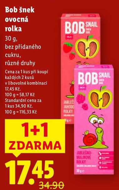 Bob šnek ovocná rolka, 30 g