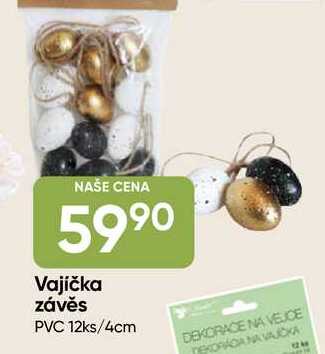 Vajíčka závěs PVC 12ks/4cm