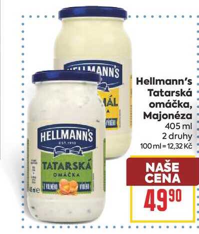 Hellmann's Tatarská omáčka, Majonéza 405 ml