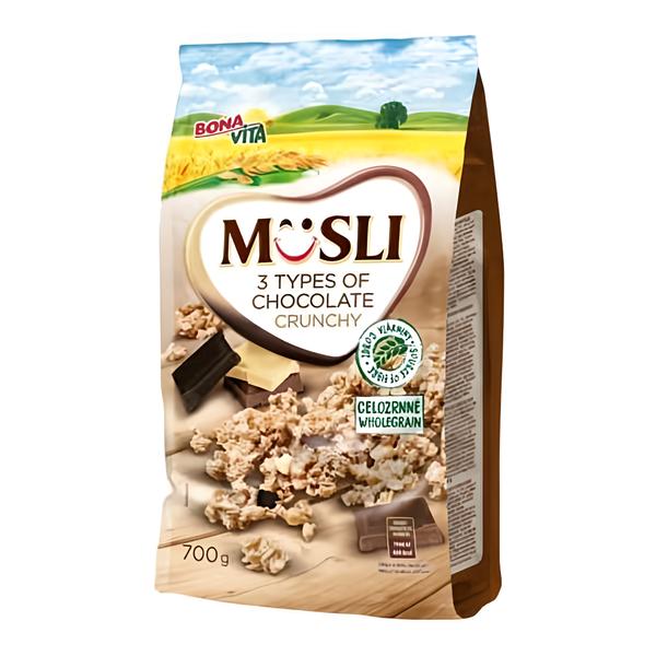 Bonavita Zapékané křupavé müsli 3 druhy čokolády