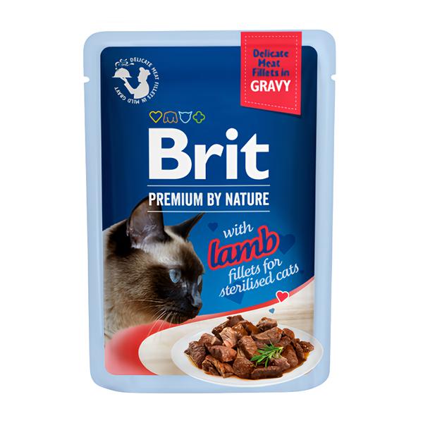 Brit Premium by Nature Filety s jehněčím ve šťávě pro kastrované kočky