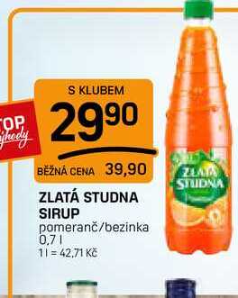 ZLATÁ STUDNA SIRUP pomeranč/bezinka 0,7l