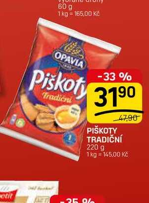 PIŠKOTY TRADIČNÍ 220 g