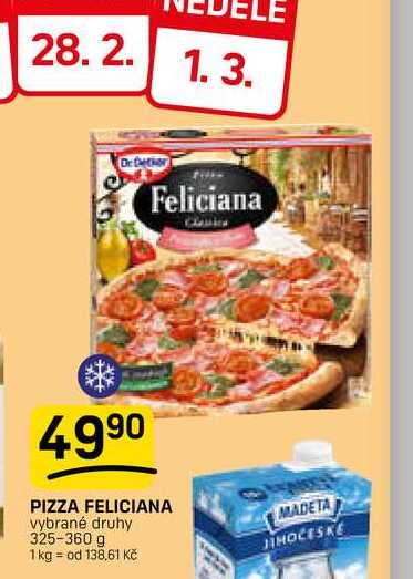 PIZZA FELICIANA vybrané druhy 325-360 g
