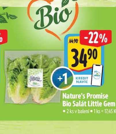   Nature's Promise Bio Salát Little Gem  2 ks  