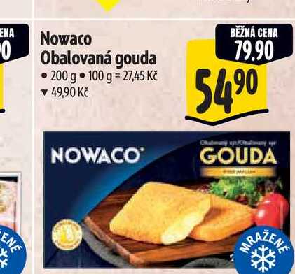 Nowaco Obalovaná gouda 200 g