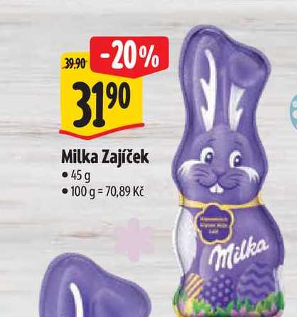 Milka Zajíček 45 g