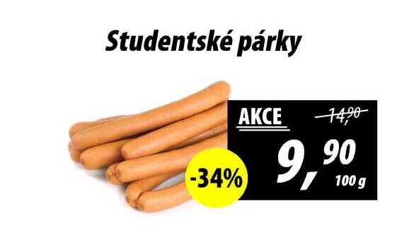 Studentské párky, 100 g