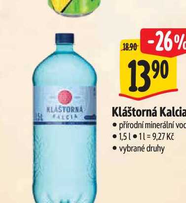   Kláštorná Kalcia 1,5 l