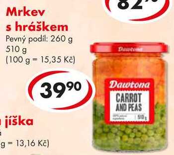 Mrkev s hráškem, 510 g