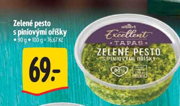 Zelené pesto s piniovými oříšky 90 g