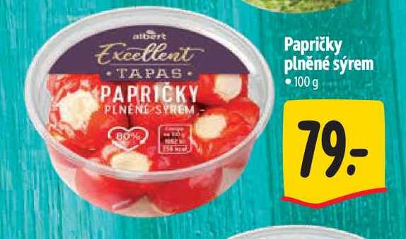Papričky plněné sýrem 100 g
