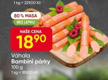 Váhala Bambini párky 100 g