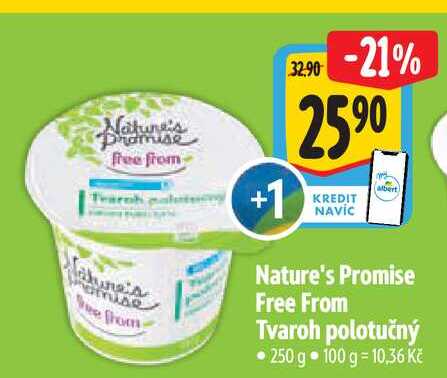 Nature's Promise Free From Tvaroh polotučný 250 g