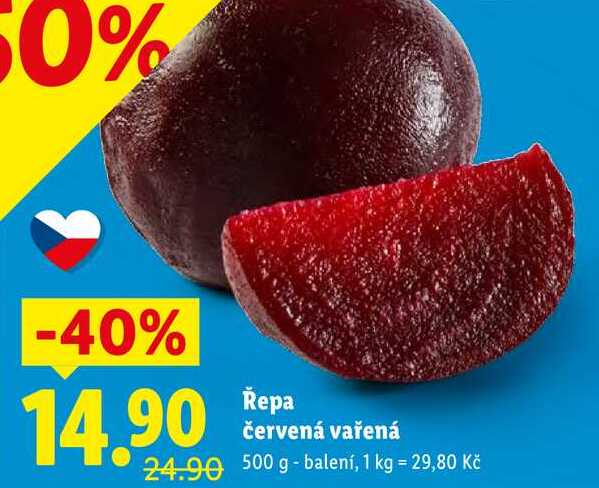 Řepa červená vařená, 500 g