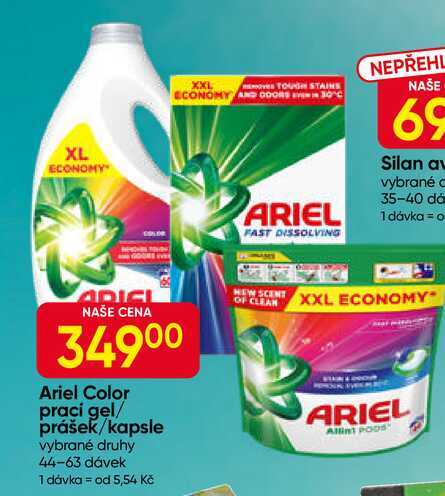 Ariel Color prací gel/ prášek/kapsle vybrané druhy 44-63 dávek