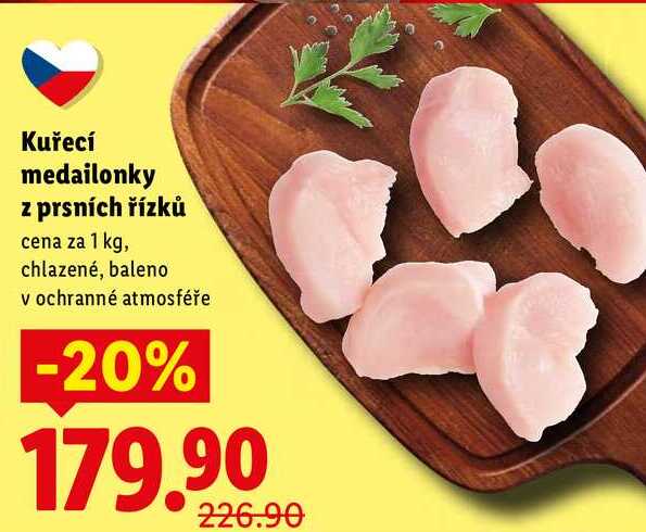 Kuřecí medailonky prsních řízků, cena za 1 kg