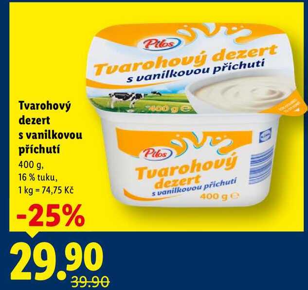 Tvarohový dezert s vanilkovou příchutí, 400 g