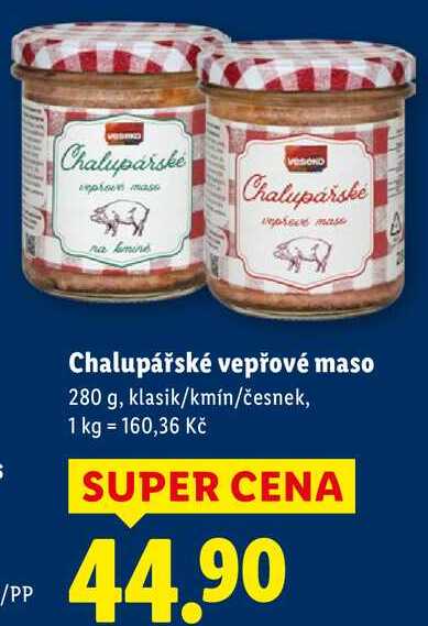 Chalupářské vepřové maso, 280 g