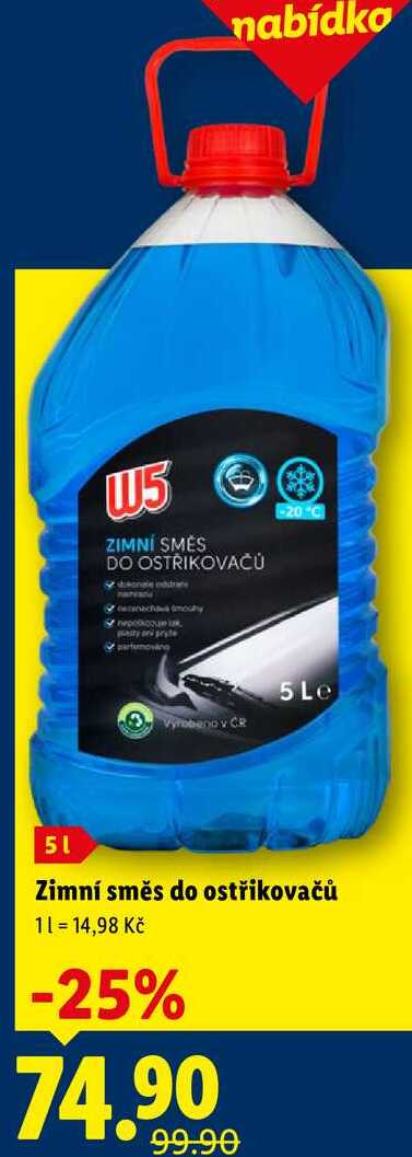 Zimní směs do ostřikovačů, 5 l