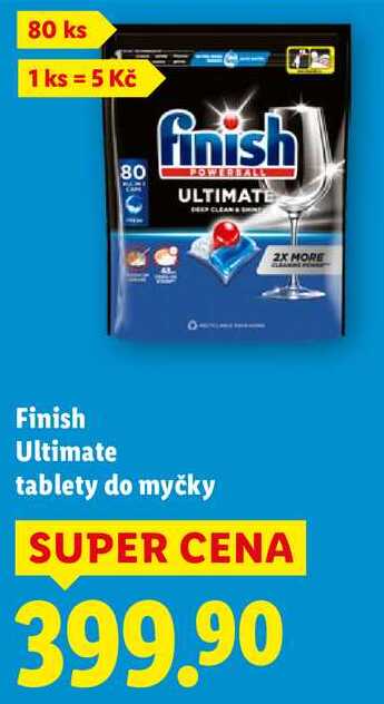 Finish Ultimate tablety do myčky, 80 ks