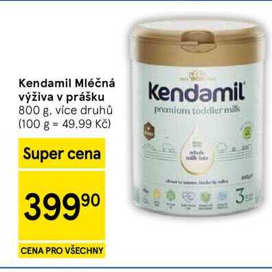 Kendamil Mléčná výživa v prášku, 800 g