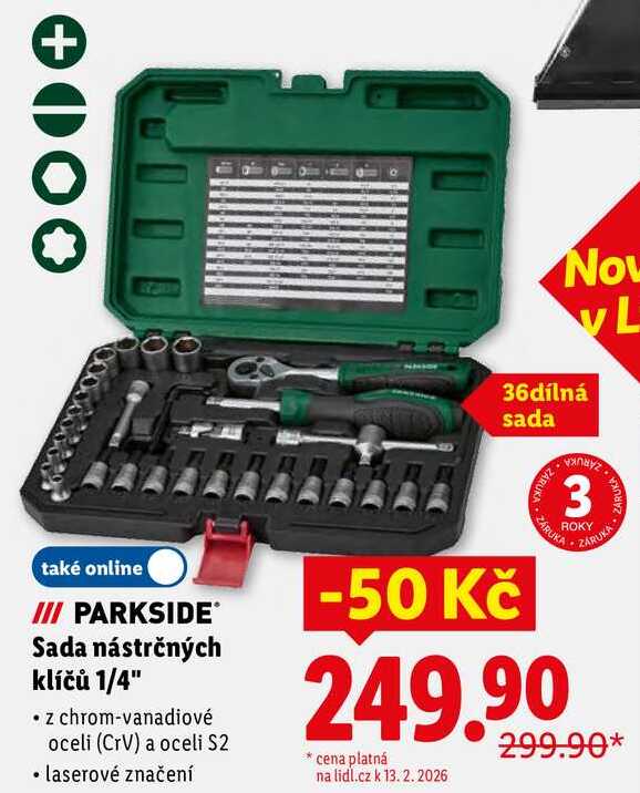 Sada nástrčných klíčů 1/4" 