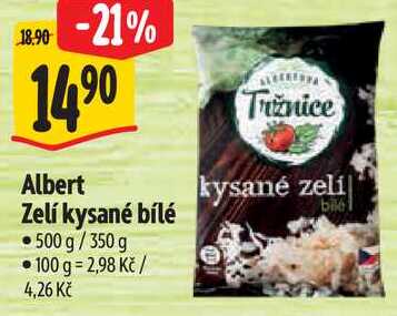 Albert Zelí kysané bílé, 500 g/350 g 