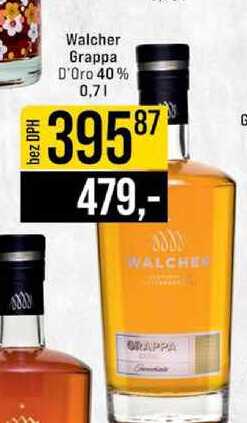 Walcher Grappa D'Oro 40% 0,7l