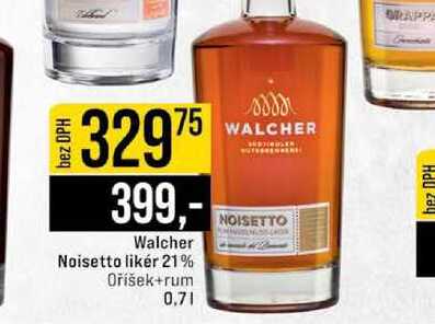 Walcher Noisetto likér 21% Oříšek+rum 0,7l