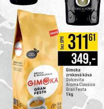 Gimoka zrnková káva Dolcevita Aroma Classico Gran Festa 1kg 