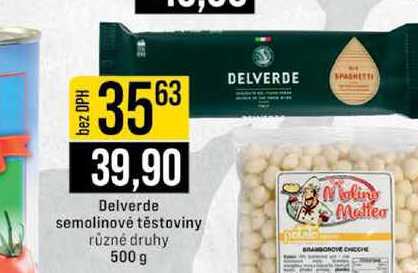 Delverde semolinové těstoviny různé druhy 500 g