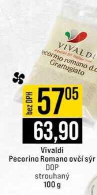 Vivaldi Pecorino Romano ovčí sýr DOP strouhaný 100 g 