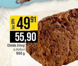 Chléb žitný s mrkvi 550 g 