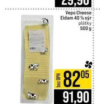 Vepo Cheese Eidam 40% sýr plátky 500 g