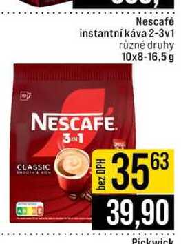 Nescafé instantní káva 2-3v1 různé druhy 10x8-16,5 g