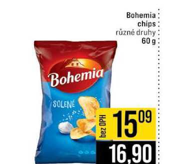 Bohemia chips různé druhy 60 g