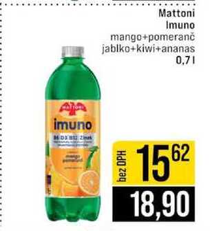 Mattoni Imuno mango+pomeranč jablko+kiwi+ananas 0,7l