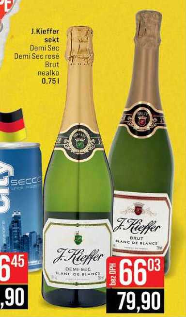 J.Kieffer sekt Demi Sec Demi Sec rosé Brut nealko 0,75l