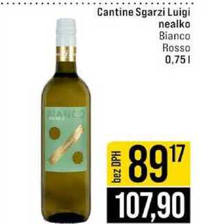 Cantine Sgarzi Luigi nealko Bianco Rosso 0,75l