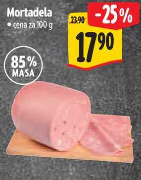 Mortadela, cena za 100 g