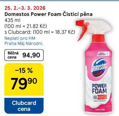 Domestos Power Foam Čisticí pěna, 435 ml 