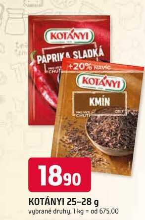 KOTÁNYI 25-28 g vybrané druhy