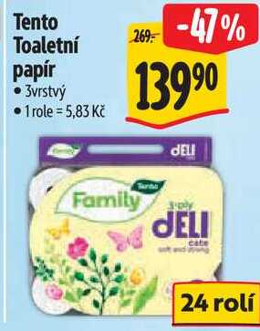 Tento Toaletní papír, 24 rolí